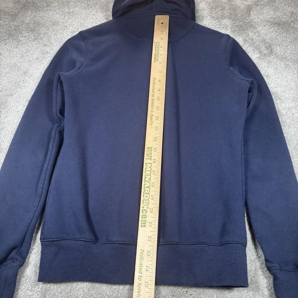 Nike Cleveland Indians Hoodie Sweatshirt Womens M Blue Full Zip Embroidered